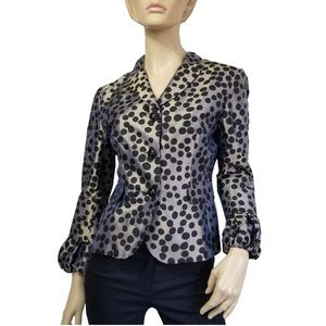 Moschino Chip and Chic Silk Polka Dot Blazer